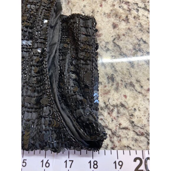 Cee Cee Silk Beaded Sequin Vest India M Boho Gatsby Party Vintage Y2K Festival - Picture 6 of 7